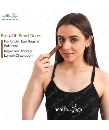 HealthAndYoga BronzLift Kansa Wand - Ayurvedic Face Yoga Tool for Toning Sculpting & Uplifting | Dual Bronze Cap Massage for Facial Neck & Under-eye - Buy Online on GoSupps.com