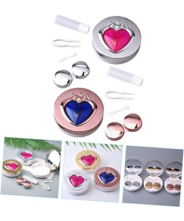 Partykindom Color Contact Lens Case 2-Piece Container with Tweezers Mirror & Travel Storage | Durable & Travel-Friendly - Buy Online on GoSupps.com