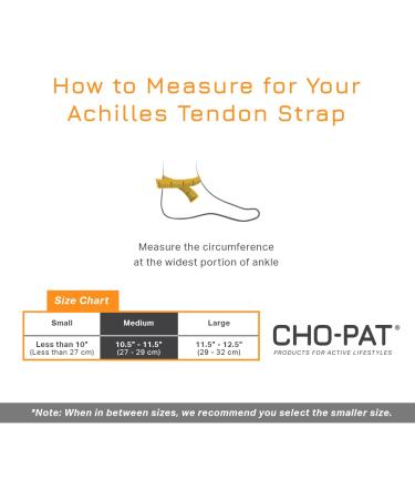 Cho-Pat Achilles Tendon Strap - Mayo Clinic Developed, Reduce Stress & Alleviate Pain - Black (Medium) - Buy Online on GoSupps.com