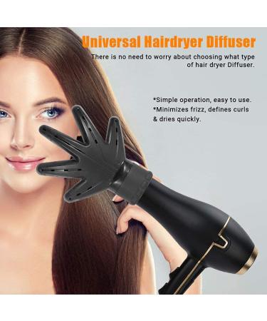 Universal Hand Shape Hair Dryer Diffuser | Premium Hair Styling Tool - Black - Buy Online on GoSupps.com