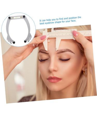 Beavorty 3pcs white outfit eye brow shaping kit eyebrow ruler mapping eyebrow line aluminum alloy - Buy Online on GoSupps.com