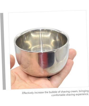 Minkissy 2-Pc Stainless Steel Razor Shell Shaving Mug Set | Rustproof Foam Cup for Men | Durable & Stylish Shaving Tools | 7.3x5cm - Buy Online on GoSupps.com