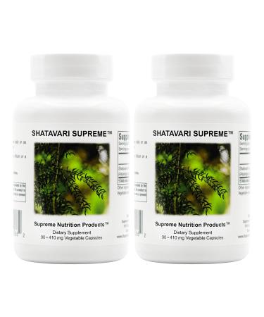 Supreme Nutrition Shatavari Supreme 90 Pure Shatavari Root Vegetarian Capsules (Pack of 2) 90 Count (Pack of 2)