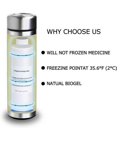 Bogush 60H Insulin Pens Cooler Travel Case - TSA Approved Diabetic Medication Cooler Bag for Epipen - Silver - Buy Online on GoSupps.com