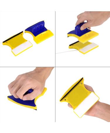 Effortless Double Side Magnetic Glass Cleaner Wiper for with Extra Cotton - Buy Online on GoSupps.com