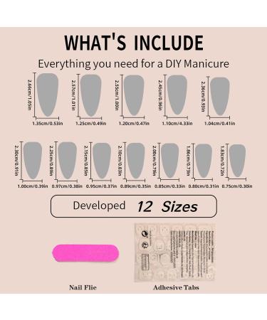 Buy Fall Press on Nails - Medium Almond Green Leaf Design - 24 Pcs Full Cover Glitter French Fake Nails for Women & Girls - Buy Online on GoSupps.com