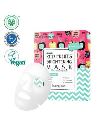 Huangjisoo Red Fruits Brightening Beauty Mask - 1 Sheet (25ml) for Radiant Skin - Buy Online on GoSupps.com