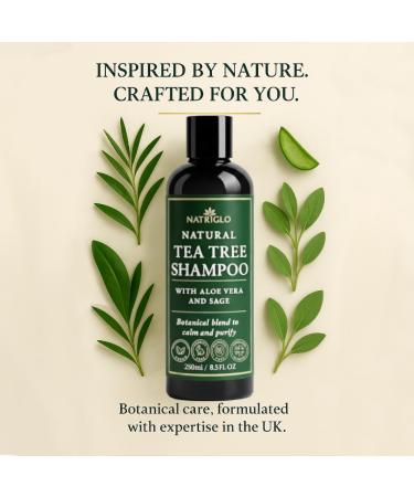 Shampooing bio l'arbre th | Anti-pelliculaire | Shampooing sans sulfate pour cuir chevelu qui d mange cheveux secs et squameux | Soin du psoriasis et de l'ecz ma | Naturel v g talien sans SLS  - Buy Online on GoSupps.com