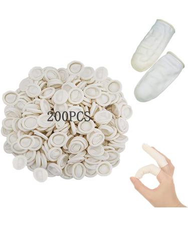 Finger Cots 200Pcs Latex Finger Protectors Finger Cover Sleeves Anti-Static and Waterproof