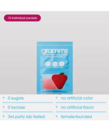 GRAMMS Clear Protein Powder 20G Protein for Women & Men | Grass-Fed Whey Isolate Zero Sugar Zero Lactose Non-Bloating Non-GMO (Strawberry Acai Bundle) - Buy Online on GoSupps.com