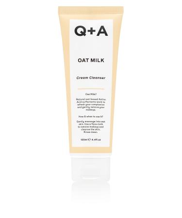 Q+A Oat Milk Cream Cleanser a Moisturising Face Cleanser Formulated with a Triple Blend of Oat Derived Ingredients to Gently Lift Makeup and Impurities 125ml