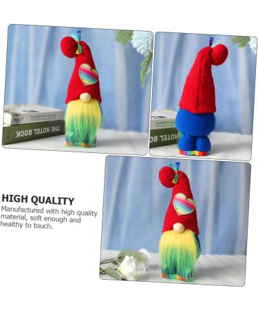 Cabilock 2pcs Heart Doll Party Figurine Delicate Office Lovely Rainbow Adorable Gnome Colorful Colorfulx2pcs 37x12.5cmx2pcs - Buy Online on GoSupps.com