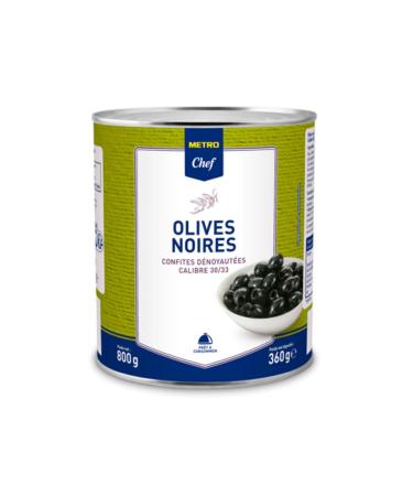 METRO Chef Pitted candied black olives size 30/33 box 4/4