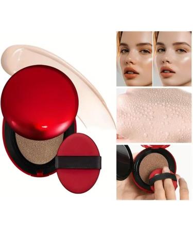 Red Cushion Foundation Red Fit Cushion Foundation SPF40 PA++ CC Concealer for Glass Skin Long-Lasting Lightweight High Coverage Waterproof & Sweatproof Semi-Matte Natural Face Makeup (Porcelain) - Buy Online on GoSupps.com