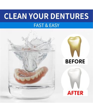 100PCS Denture Cleaning Tablets - Effective Cleaner for Dentures Retainers & Night Guards | Odor Removal & Sanitization - Buy Online on GoSupps.com