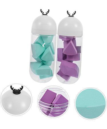 FOMIYES 2 Capsule Bottle Beauty Egg Cosmetic Concealer Sponge Esponjas Para Maquillaje Makeup Egg Sponge Face Powder Sponge Cream Hydrophilic Polyurethane Sector 20x7cm As Shown 1 - Buy Online on GoSupps.com