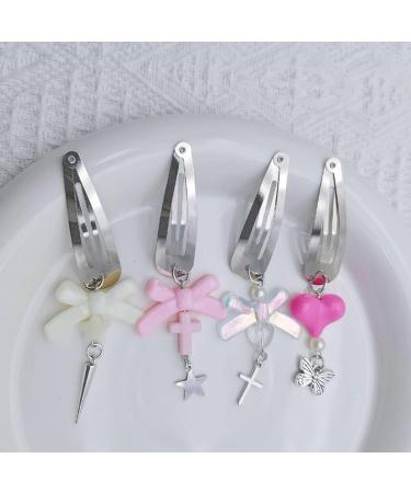 hgnxa Crossed Bowknot BB Clip Hairpin Cute Barrette Love Heart Hair Clip Fashion Hairpin Headwear Girl Hair Accessoires - Buy Online on GoSupps.com