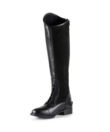 Horze Womens Rover Tall Field Boots, Synthetic Leather Horse Riding Boots with Rear Zipper | US Sizes | All-Weather, Water-Resistant 7.5-R
