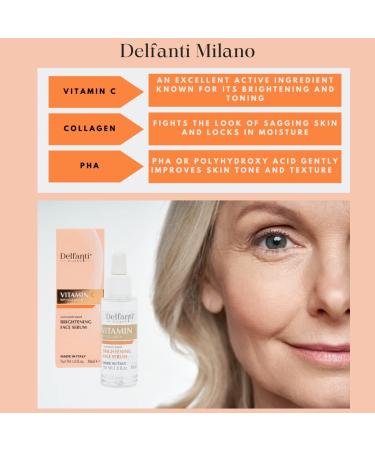 Delfanti Milano Vitamin C Collagen Serum | Brightening Face Serum | Made in Italy - Shop Now - Buy Online on GoSupps.com