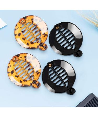 Banana Clip Claw Clips Resin Hair Clips Assorted Round Banana Hair Combs Fishtail Grips for Women Girls 4 Pack (Multi Color) - Buy Online on GoSupps.com