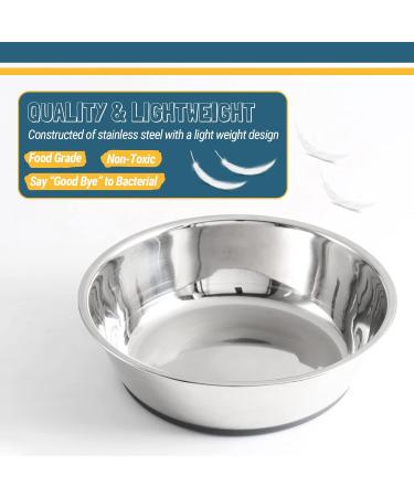 PEGGY11 Lightweight Stainless Steel Cat Dog Bowls - 2 Pack 0.75L 0.75L Grey - Buy Online on GoSupps.com