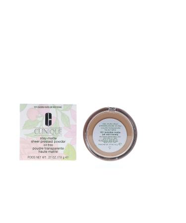 Clinique Stay-Matte Sheer Pressed Powder 0.27 oz - 101 Invisible Matte Tan | All Skin Tones - Buy Online on GoSupps.com
