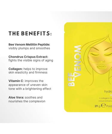 Rodial Bee Venom Hydrogel Face Mask - Premium Gold Jelly for All Skin Types | Plumping Smoothing & Hydration | Ethically Sourced | Anti-Aging Solution - Buy Online on GoSupps.com