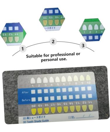 Buy Gatuida Tooth Color Card - 20-Piece Bleached Shade Guide for Accurate Color Matching | PVC Metric Hooded Delivery | Ideal for Dental Professionals & Patients - Buy Online on GoSupps.com