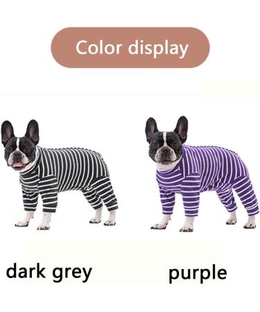 Ruiqas Dog Surgery Suit - Breathable Protection for Male & Female Dogs | Prevent Licking - XXL Violet Striped - Buy Online on GoSupps.com