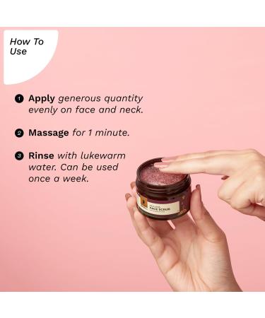 French Red Vine Face Scrub - Mulberry Extract & Aloe for Glowing Skin Tan Removal De-Pigmentation | 50gm for All Skin Types - Buy Online on GoSupps.com