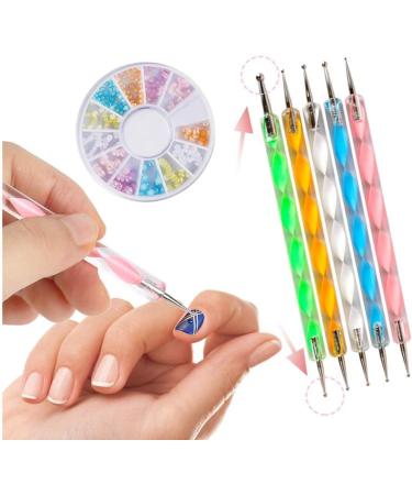 BKRDTY NAGEL 47-Piece Nail Art Design Set | 15 Brushes 10 Stripes 12 Gold Foil Nail Strass - Perfect for Creative Nail Designs | International Shipping Available - Buy Online on GoSupps.com