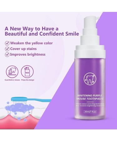 Purple Teeth Whitening Foam - Stain Removal & Colour Correcting Toothpaste - Buy Online on GoSupps.com