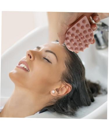 SESESFOUFU Portable Pink Bathing Brush & Scalp Massager - Silicone Hair Comb & Shampoo Brush for Ultimate Hair Care 8.5x7cm - Buy Online on GoSupps.com