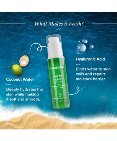 Hydrate+ Refresh Toning Mist | Hyaluronic Acid & Coconut Water Face Toner Spray | Deep Hydration & Pore Cleansing | 100ml - Buy Online on GoSupps.com