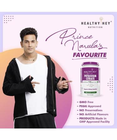 Potassium Citrate 730mg (120 Veg Capsules) 100% Herbal with NO Known Side Effects - by pharmacylife - Buy Online on GoSupps.com
