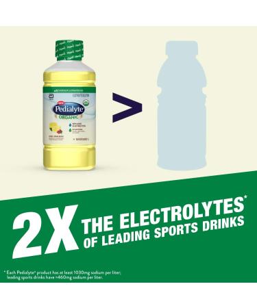 Pedialyte Organic Electrolyte Solution  Crisp Lemon Berry  33.8 Fl. Oz (Pack of 4) - Buy Online on GoSupps.com