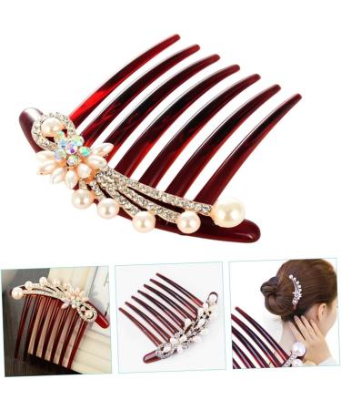 Seven- Hair Comb Bride Hair Accessories Hair Accessories for Bride Rhinestone Hair Accessories Bridal Hair Comb Bride Hair Side Comb Wedding Rhinestones Pearl Rhinestone - Buy Online on GoSupps.com