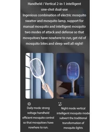 Electric Bug Swat Rechargeable Bug Swat Electric Bug Swat Bug Swat 2 in 1 Rechargeable Indoor and Outdoor Electric Fly Swat Mosquito Swat with Charging Stand - Buy Online on GoSupps.com