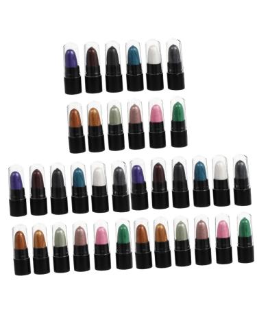 FOMIYES 36 Pcs Eye Shadow Stick Suit Colorful Lipstick Reusable Lipsticks Lipstick for Women Mini Lipstick Women Cosmetic Products Girl Portable Lipstick Women Lipstick Waterproof Lipstick 1 Count (Pack of 1) As Shownx3pcs