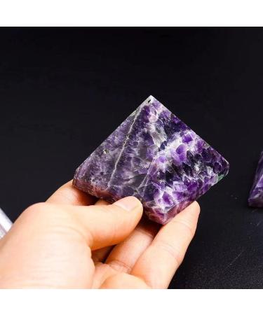 55mm Natural Pyramid Dream Amethyst Pyramid Quartz Crystal for Home Decoration 1pc Room Decoration Stone Mineral Specimen - Buy Online on GoSupps.com