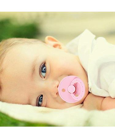 Tytyworth 4 Pack Newborn Pacifiers - Silicone Bite Ring for Toddlers Best Pacifier for Breastfed Babies Ages 6 Months to 3 Years - Pink - Buy Online on GoSupps.com