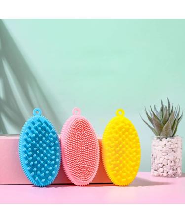 Soft Silicone Toddler Scalp Massage Pad Set - 3pcs | Gentle Bath Shampoo Scrubber for Children | Parent-Child Bonding Bath Care Tool - Buy Online on GoSupps.com