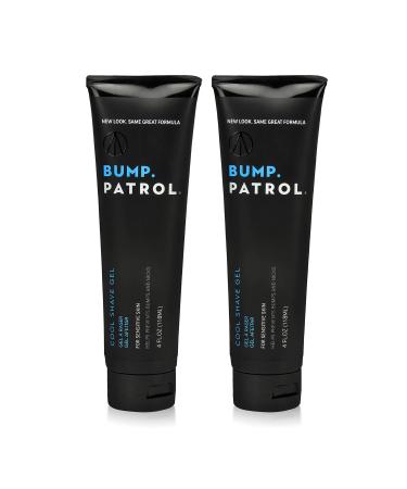 Bump Patrol Cool Shave Gel - Sensitive Clear Shaving Gel With Menthol Prevents Razor Burn, Bumps, Ingrown Hair - 4 Ounces 2 Pack 4 Ounce (Pack of 2)