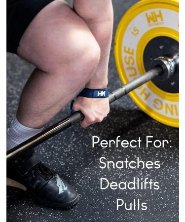 Weightlifting House Olympic Wrist Straps | Snatch, Pulls, Deadlifts | Black - Buy Online on GoSupps.com