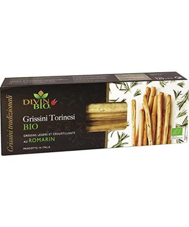 Divin Bio Grissini Torinesi Breadsticks with Organic Rosemary, 125g