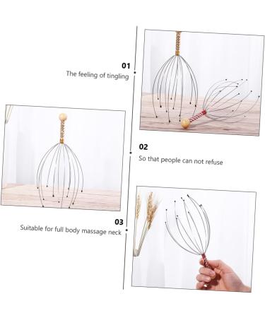 Beavorty Hand Massage Devices - 12 STK Scalp Massage Brushes & Hand Scrubbers for Hair Washing - Steel & Wood Hand Massager Tools - Buy Online on GoSupps.com