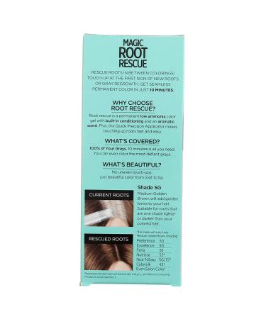 L'Oreal Magic Root Rescue 10-Minute Hair Color Kit - 5G Medium Golden Brown - Buy Online on GoSupps.com