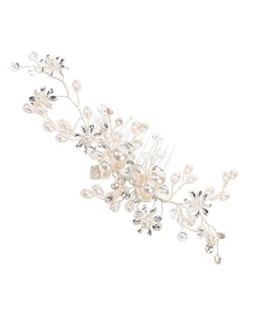 Ipetboom Bridal Comb Girls Accessories Flower Girl Hair Accessory Accesorios Para Comb Headband Bridal Hair Comb Bridal Headdress Wedding Headpiece Tiara Bride Hair Accessories Alloy Pearl