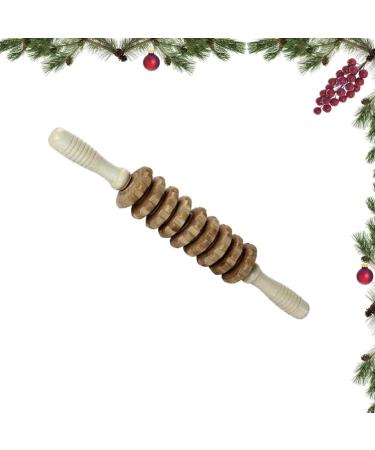 Leg Massage Tab Wooden Yoga Roller & Foot Massager for Muscle Relief | Oristart Calf Fitness Roller - Buy Online on GoSupps.com