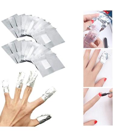 100pcs Nail Foil Gel Wraps Polish Remover Art Soak off Acrylic Removal - No Acetone - Buy Online on GoSupps.com